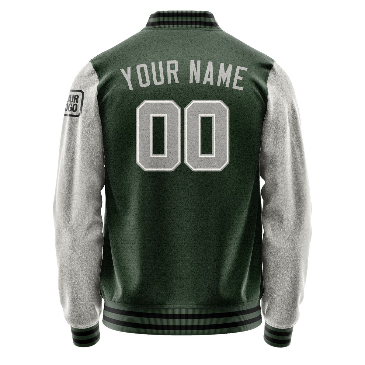 Custom Dark Green Gray Jacket Jb0606040617041817