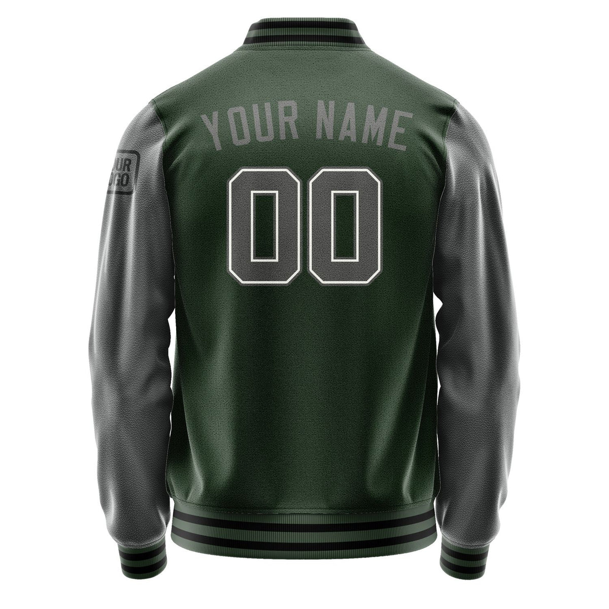 Custom Dark Green Dark Grey Jacket Jb0606200617201817