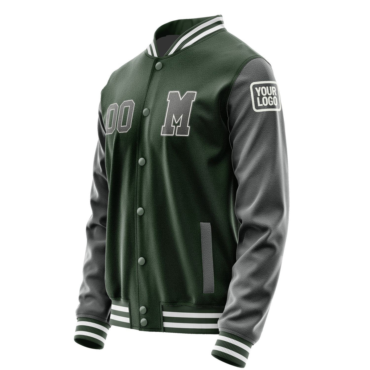 Custom Dark Green Dark Grey Jacket Jb0606200618201818