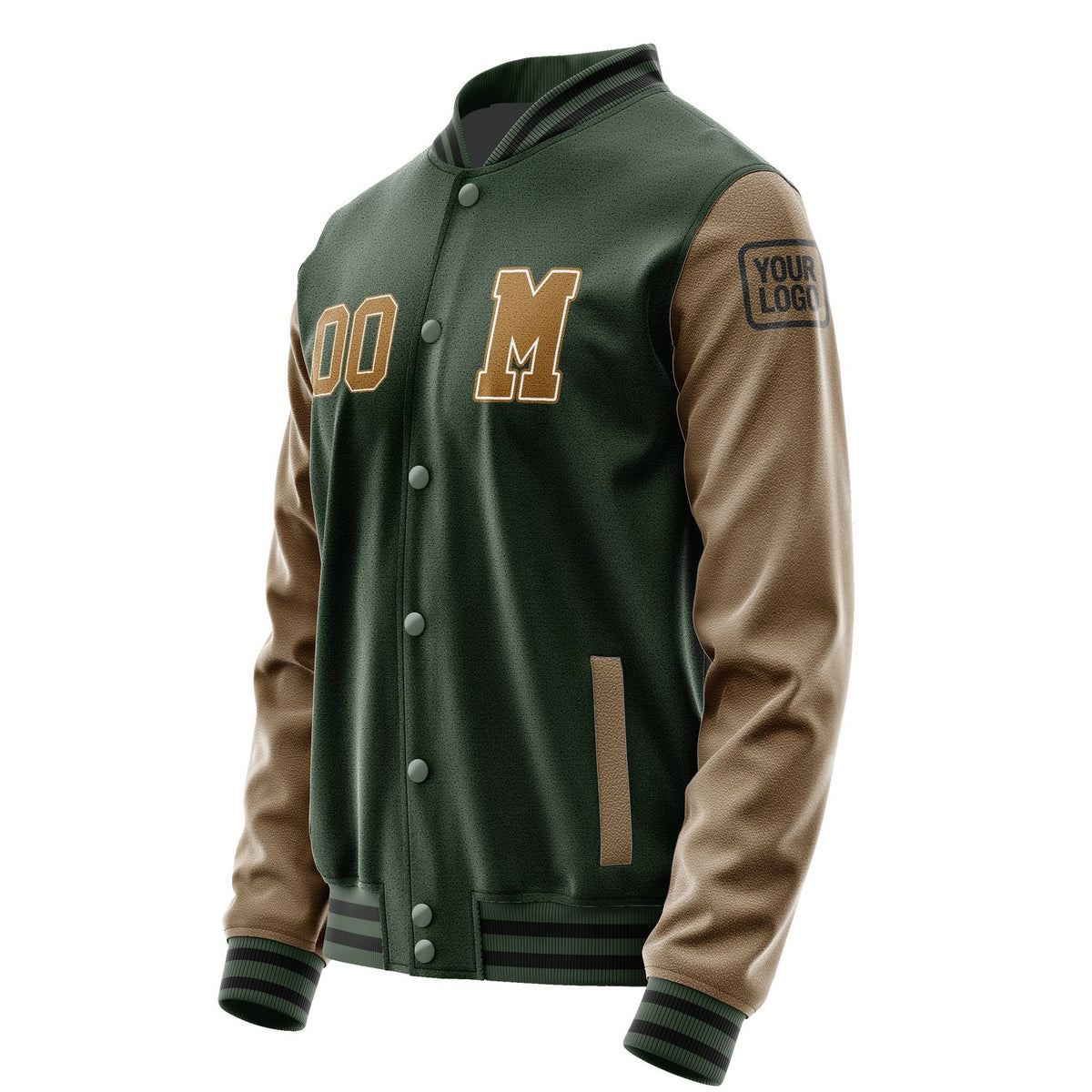 Custom Dark Green Khaki Jacket Jb0606220617221817