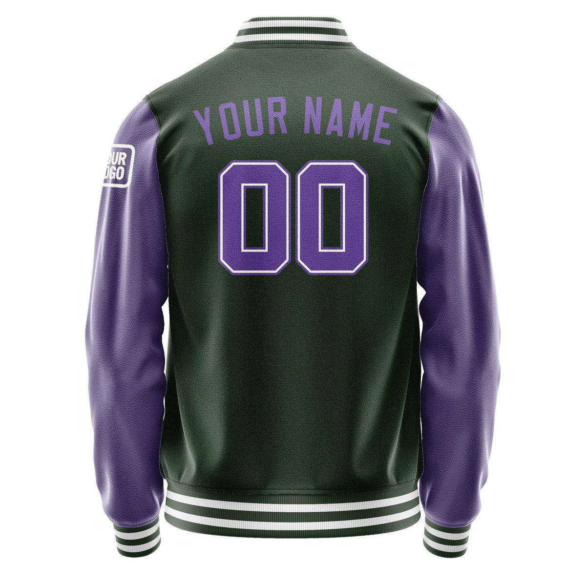 Custom Dark Green Light Purple Jacket Jb0606230618231818