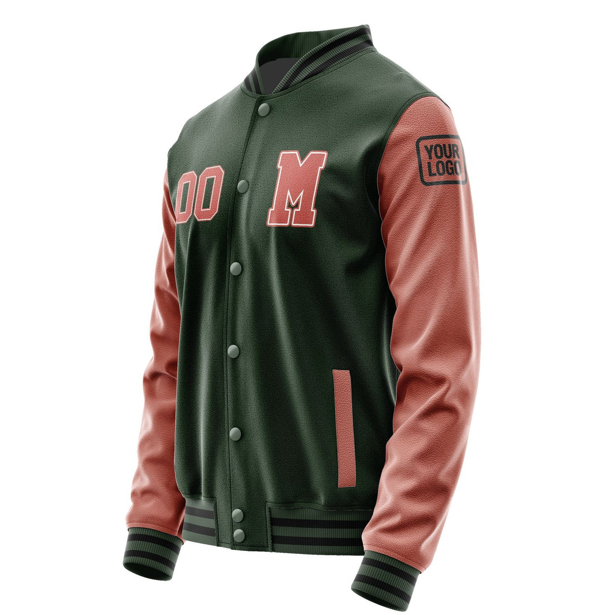 Custom Dark Green Copper Rose Jacket Jb0606290617291817