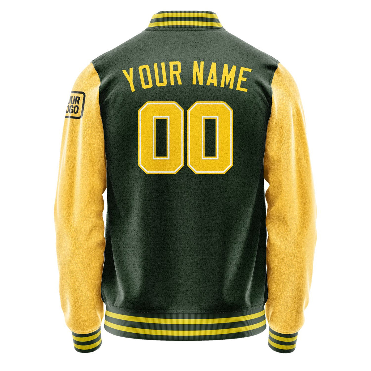 Custom Dark Green Gold Jacket Jb0606300626301817