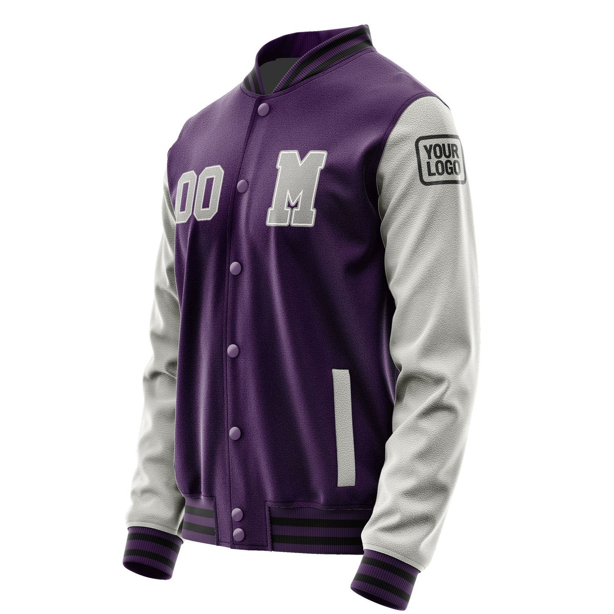 Custom Purple Gray Jacket Jb0707040717041817