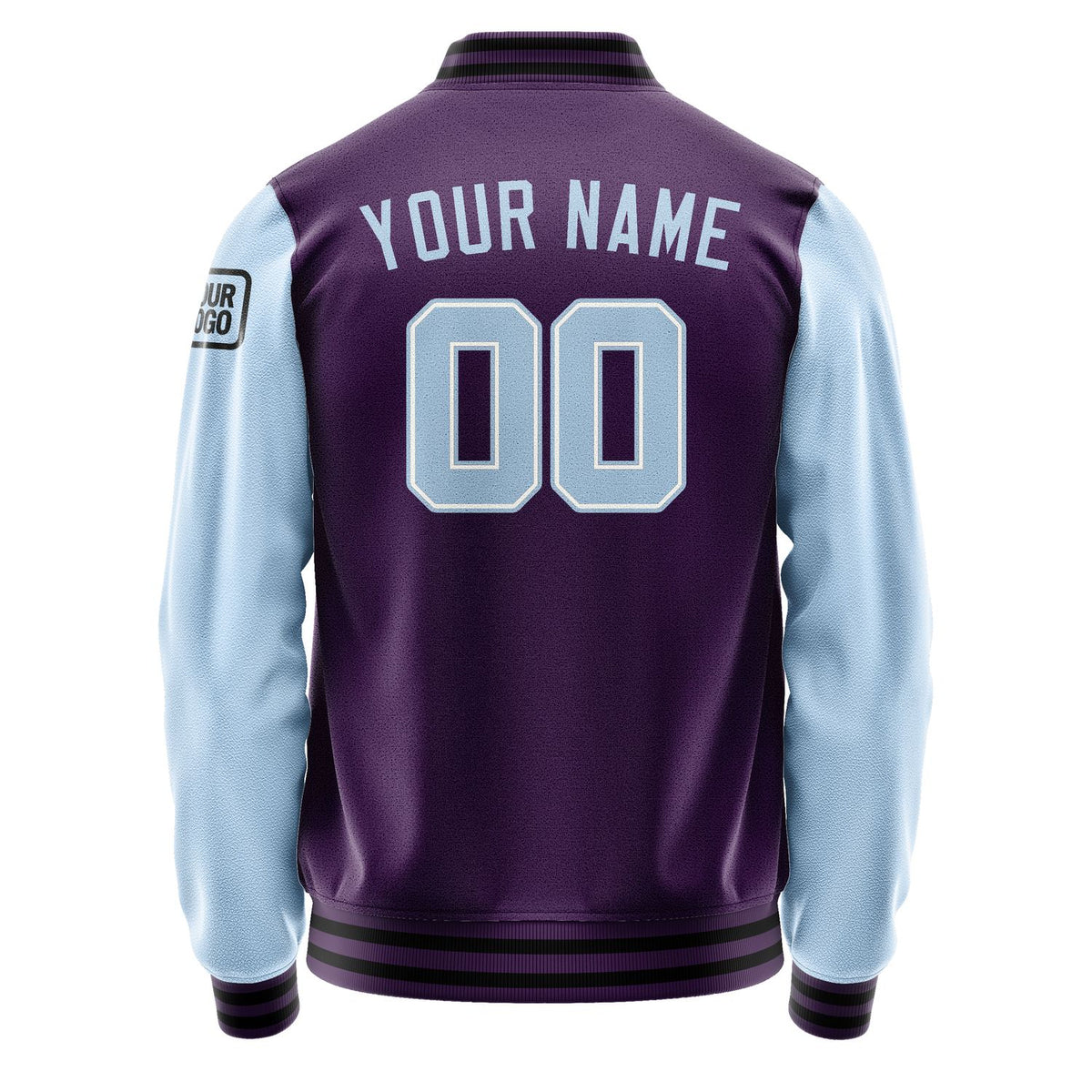 Custom Purple Light Blue Jacket Jb0707080717081817