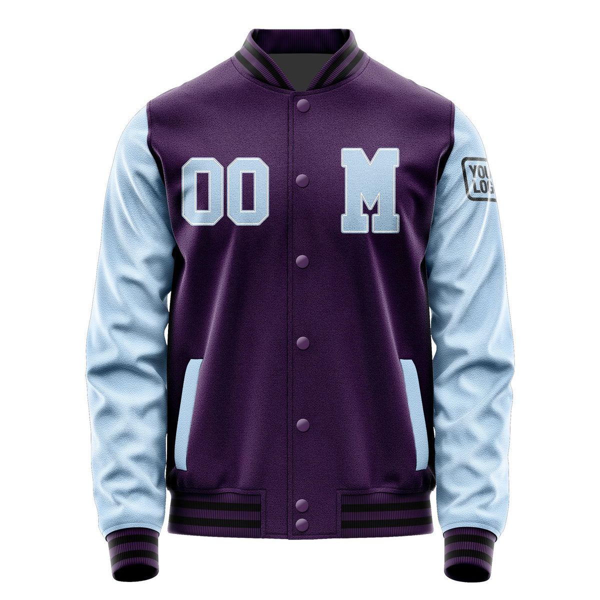 Custom Purple Light Blue Jacket Jb0707080717081817