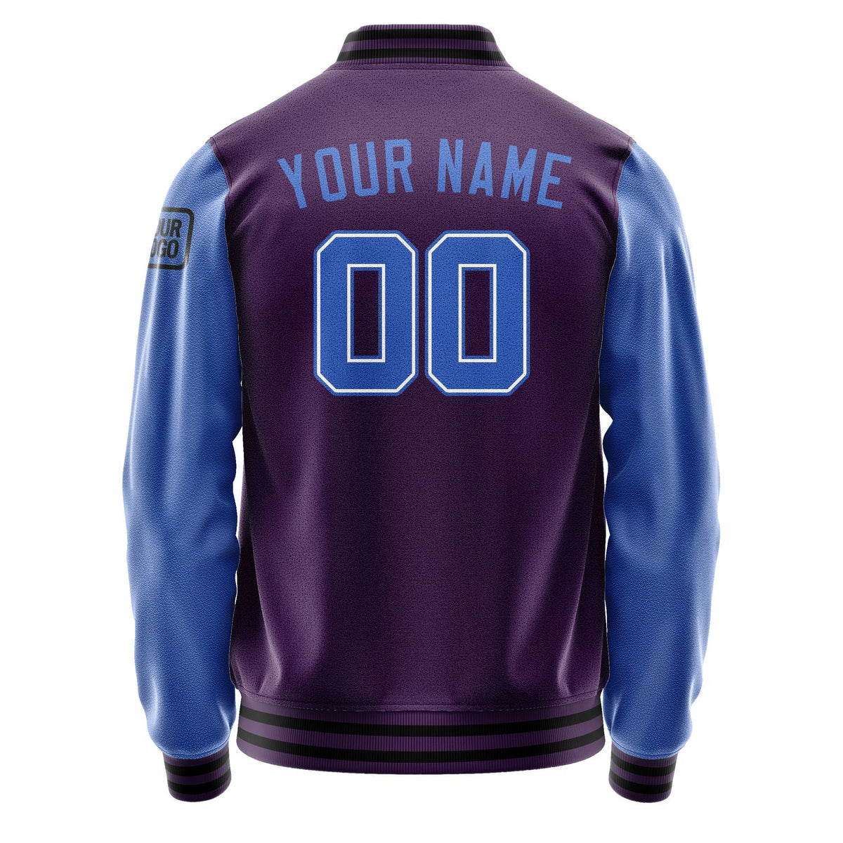 Custom Purple Sky Blue Jacket Jb0707090717091817