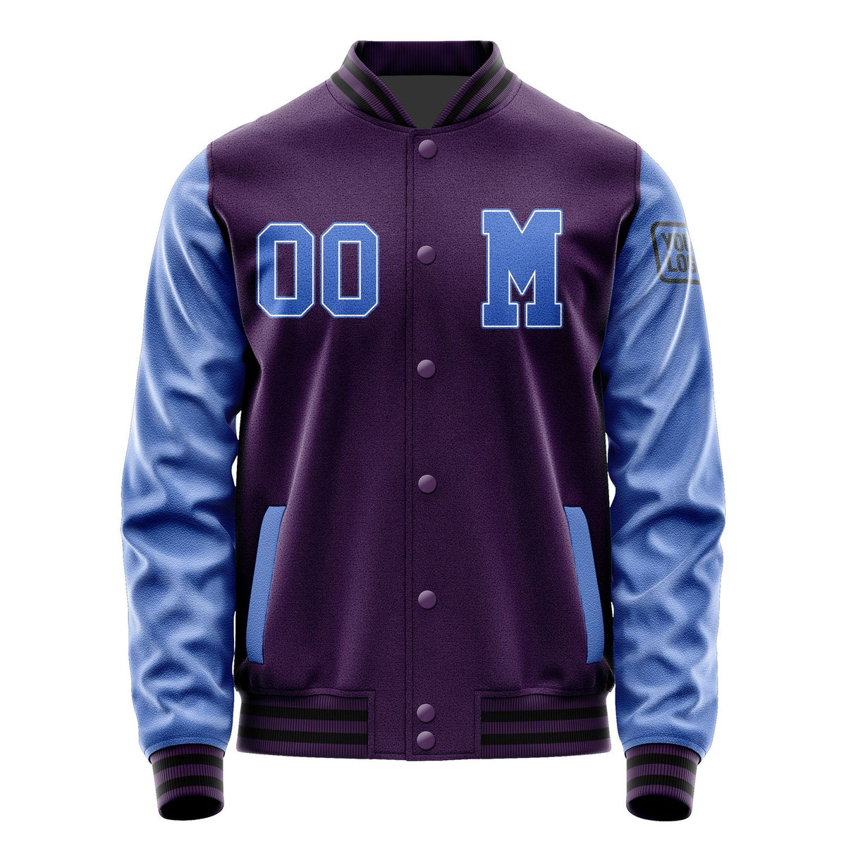 Custom Purple Sky Blue Jacket Jb0707090717091817