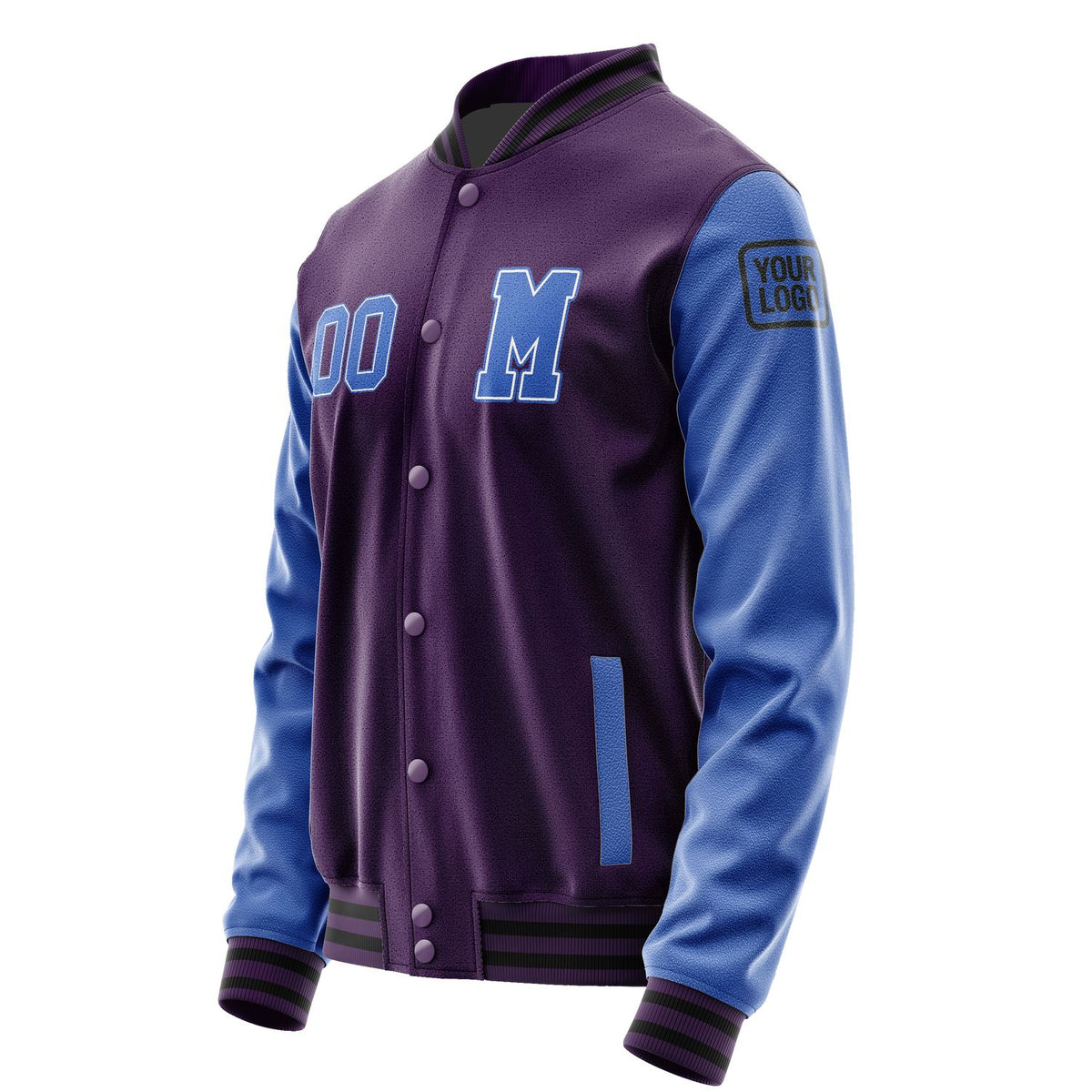 Custom Purple Sky Blue Jacket Jb0707090717091817