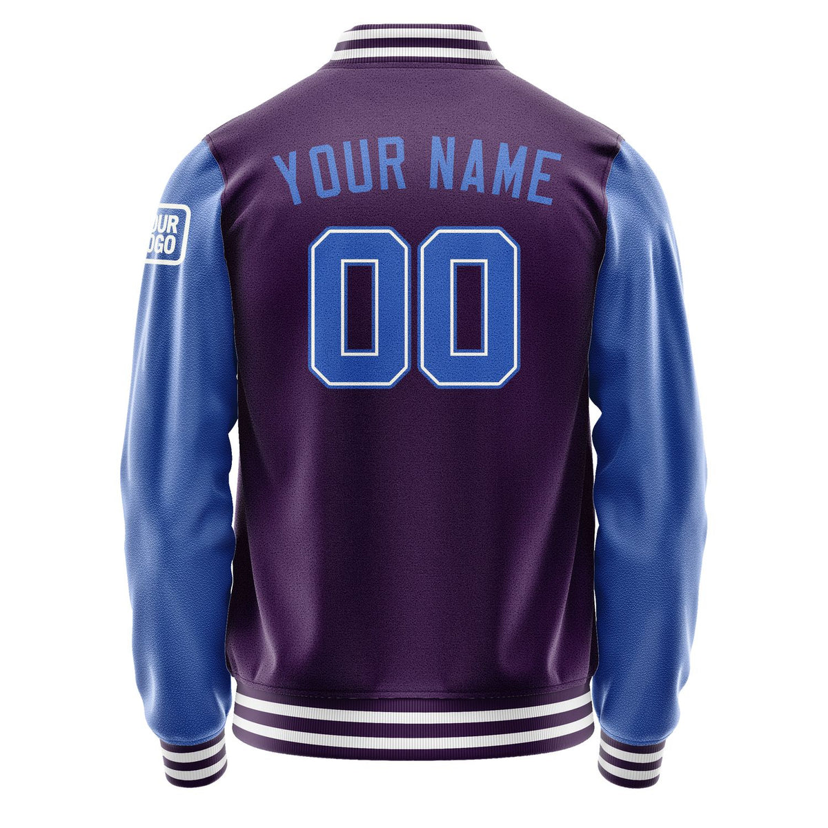 Custom Purple Sky Blue Jacket Jb0707090718091818