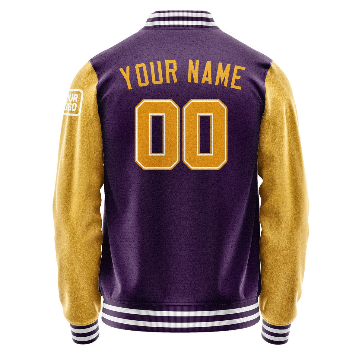 Custom Purple Yellow Jacket Jb0707190718191818