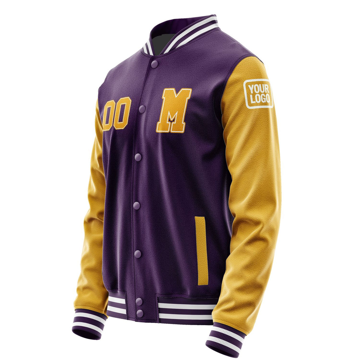 Custom Purple Yellow Jacket Jb0707190718191818