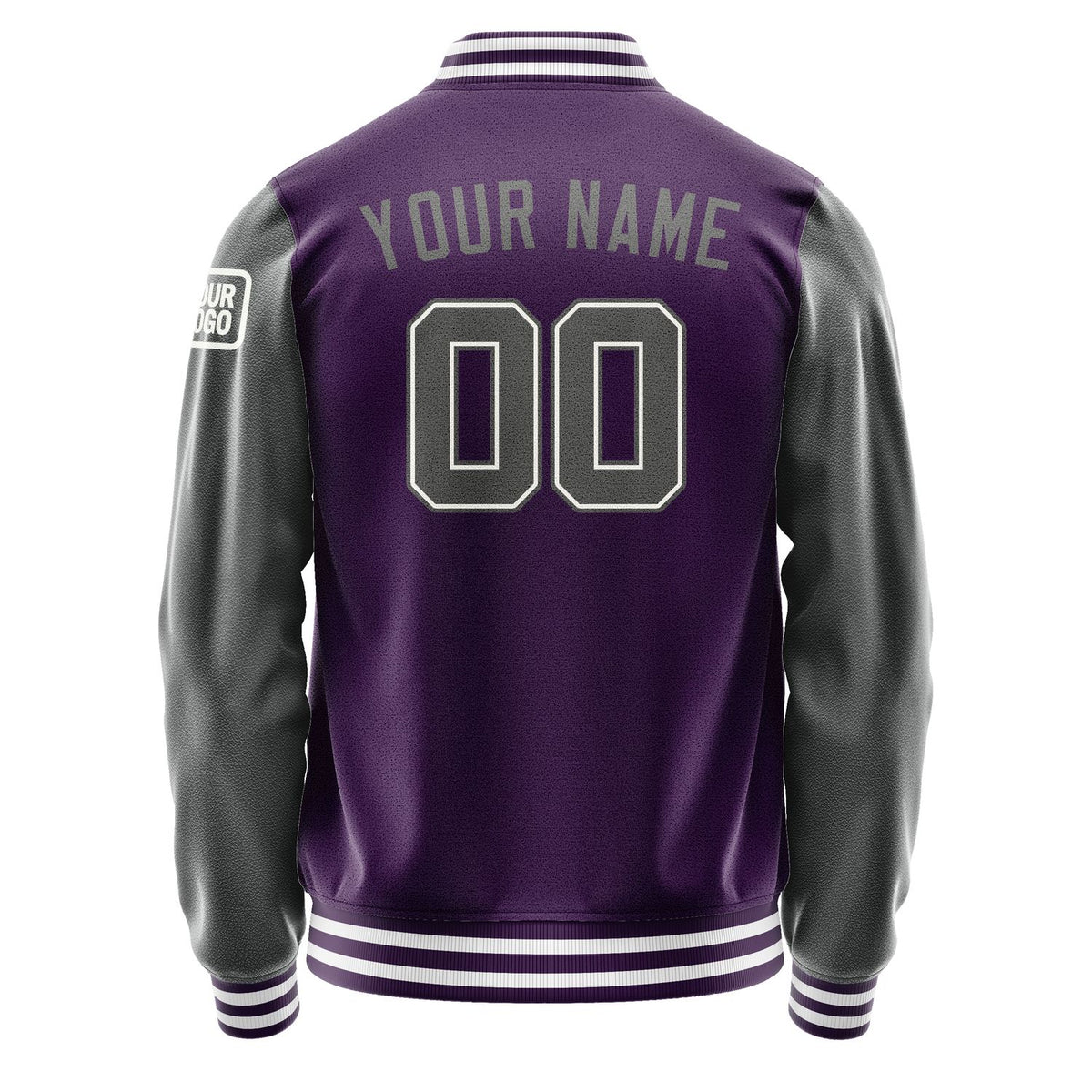 Custom Purple Dark Grey Jacket Jb0707200718201818