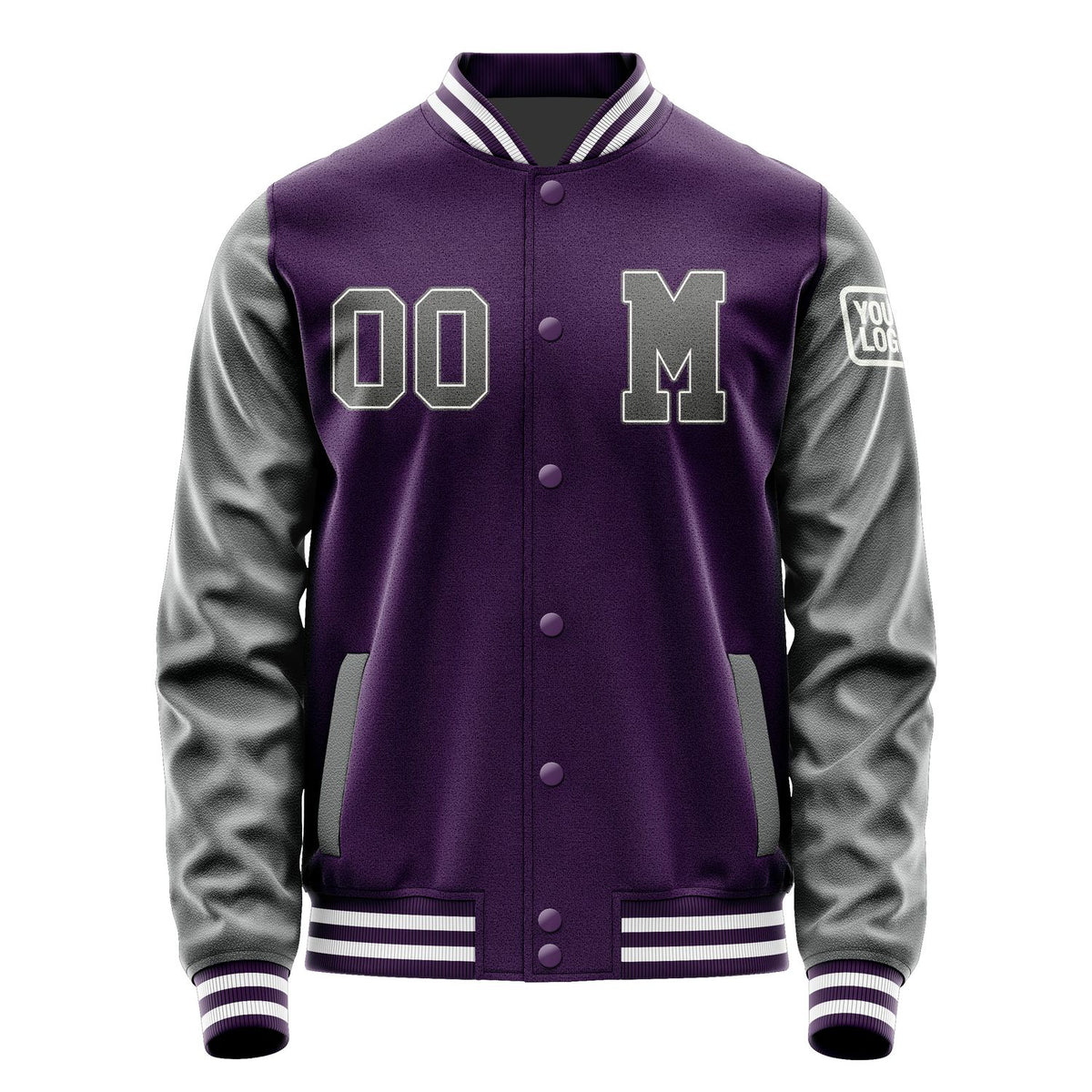 Custom Purple Dark Grey Jacket Jb0707200718201818