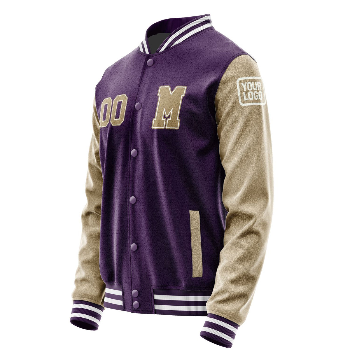 Custom Purple Light Khaki Jacket Jb0707250718251818