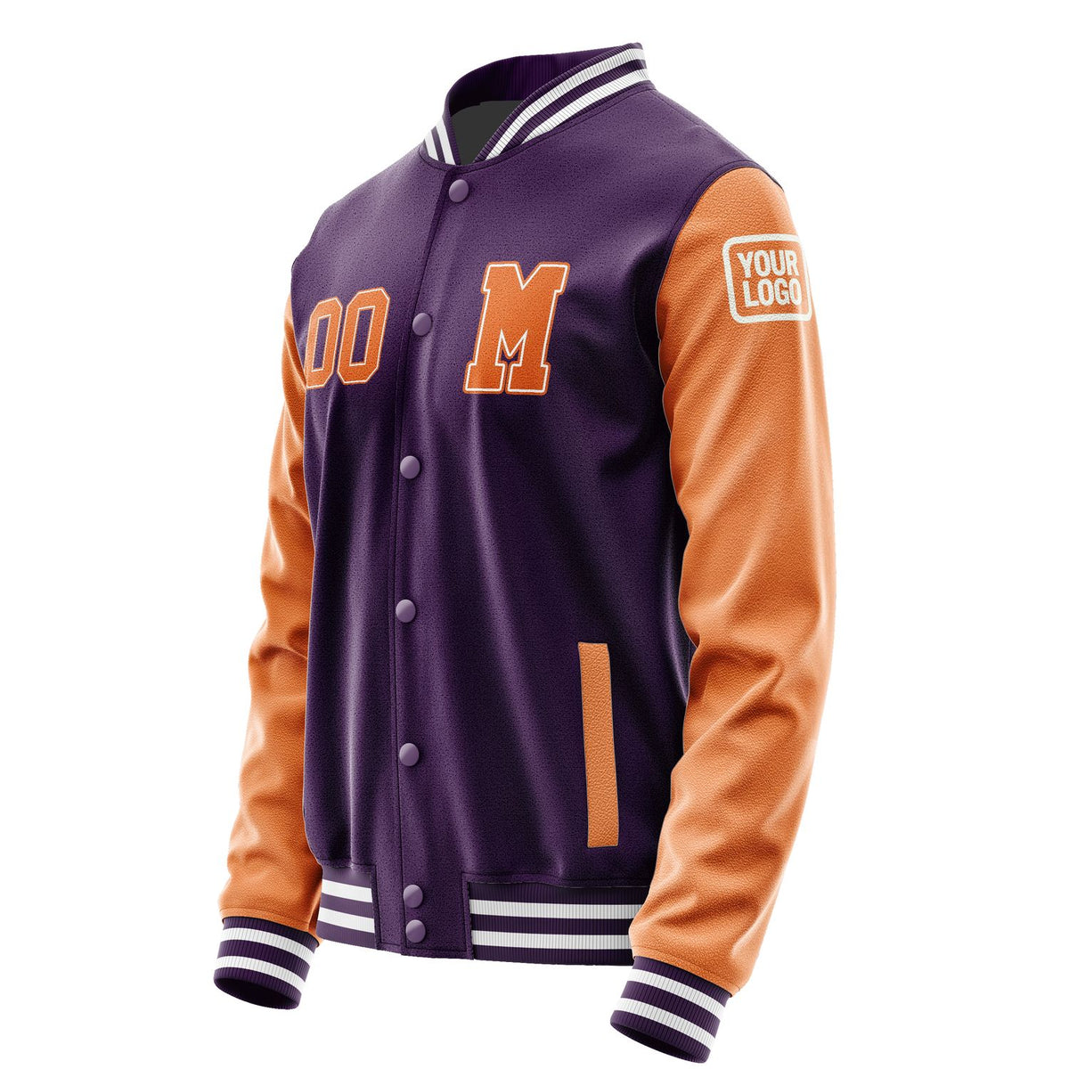 Custom Purple Orange Jacket Jb0707280718281818