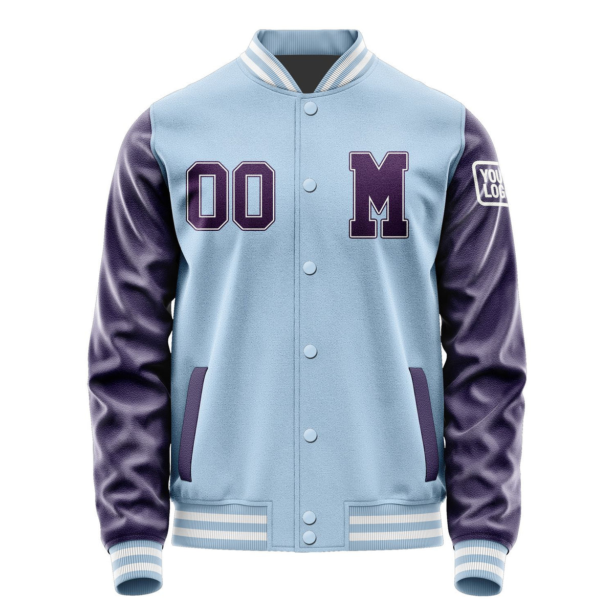 Custom Light Blue Purple Jacket Jb0808070818071818