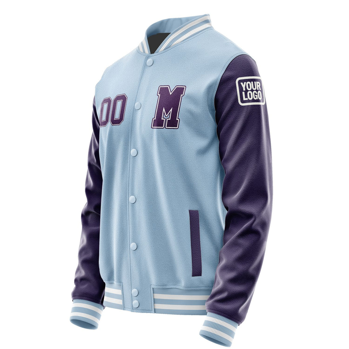 Custom Light Blue Purple Jacket Jb0808070818071818