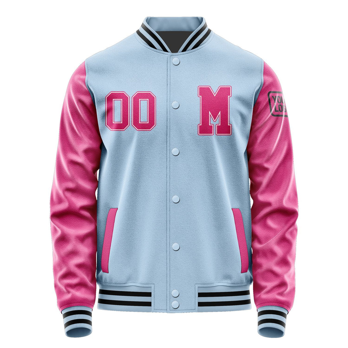 Custom Light Blue Pink Jacket Jb0808130817131817