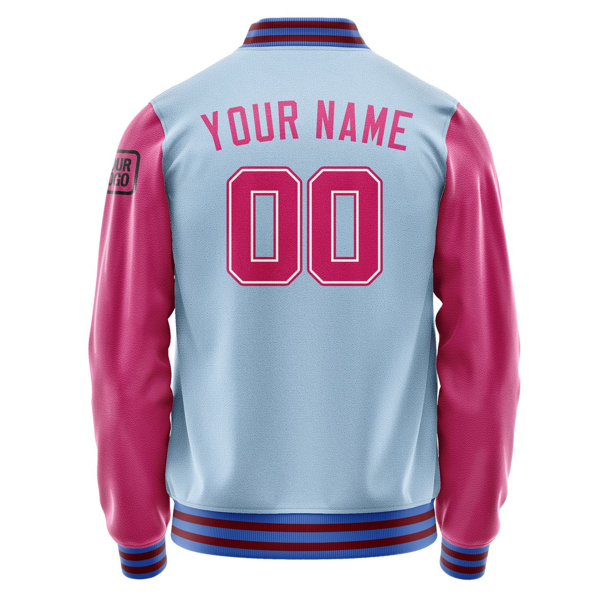 Custom Light Blue Pink Jacket Jb0808130915131817