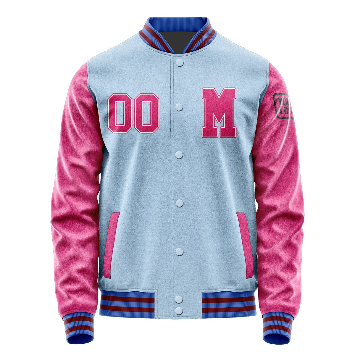 Custom Light Blue Pink Jacket Jb0808130915131817