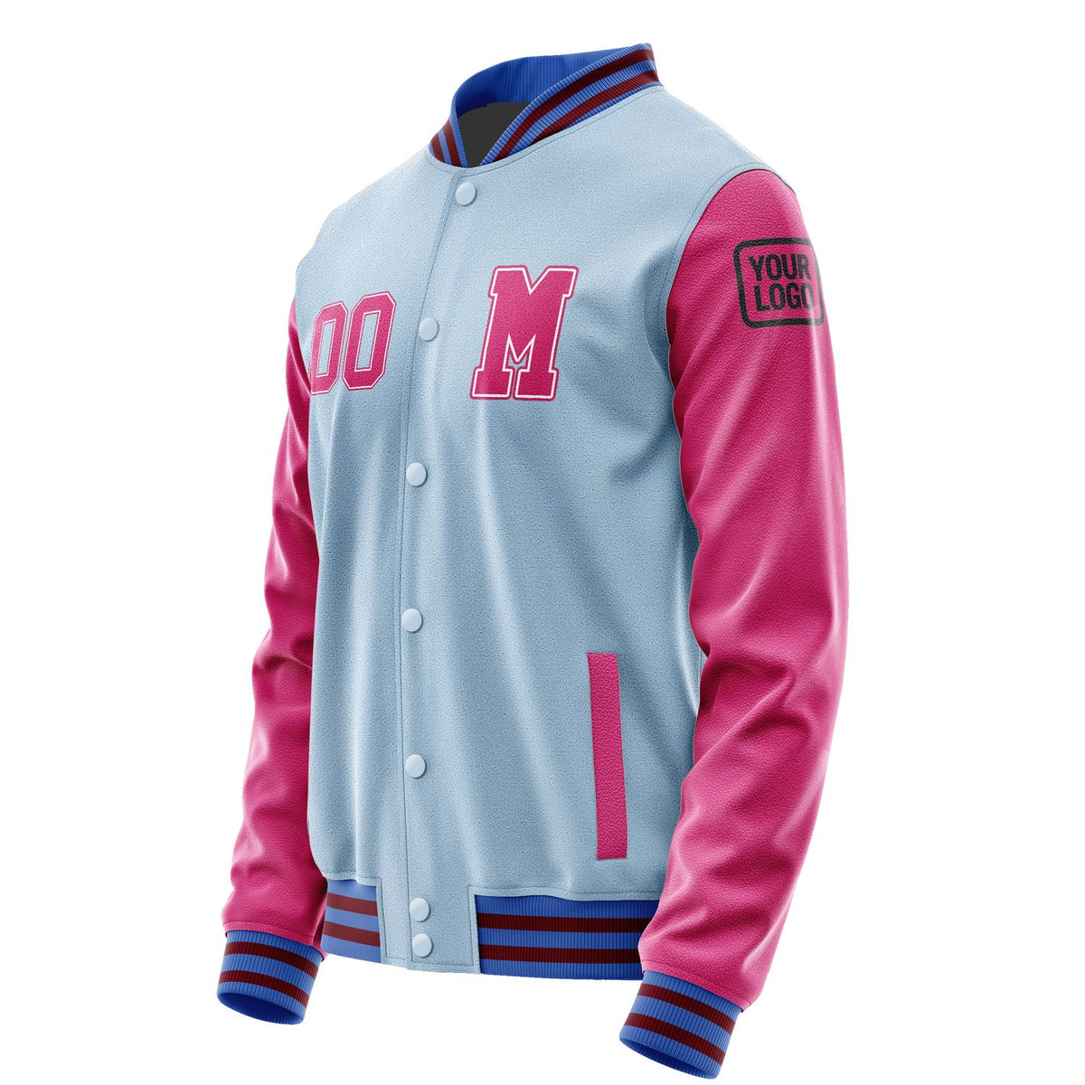 Custom Light Blue Pink Jacket Jb0808130915131817