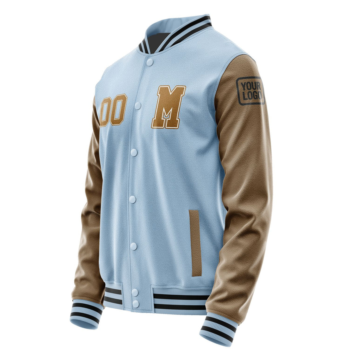 Custom Light Blue Khaki Jacket Jb0808220817221817