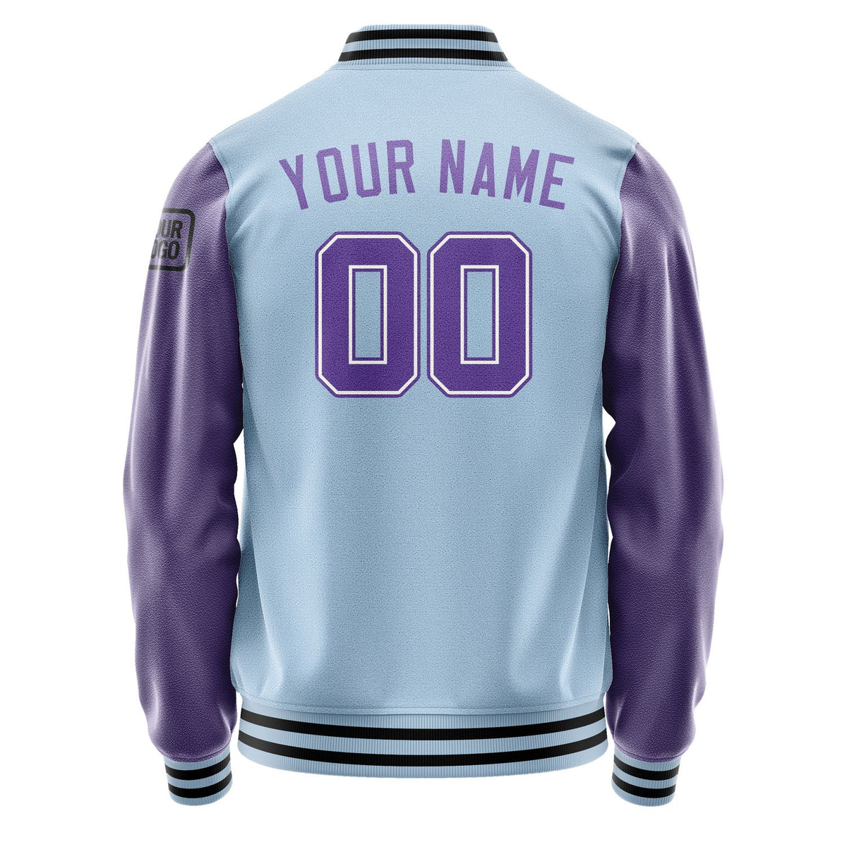 Custom Light Blue Light Purple Jacket Jb0808230817231817