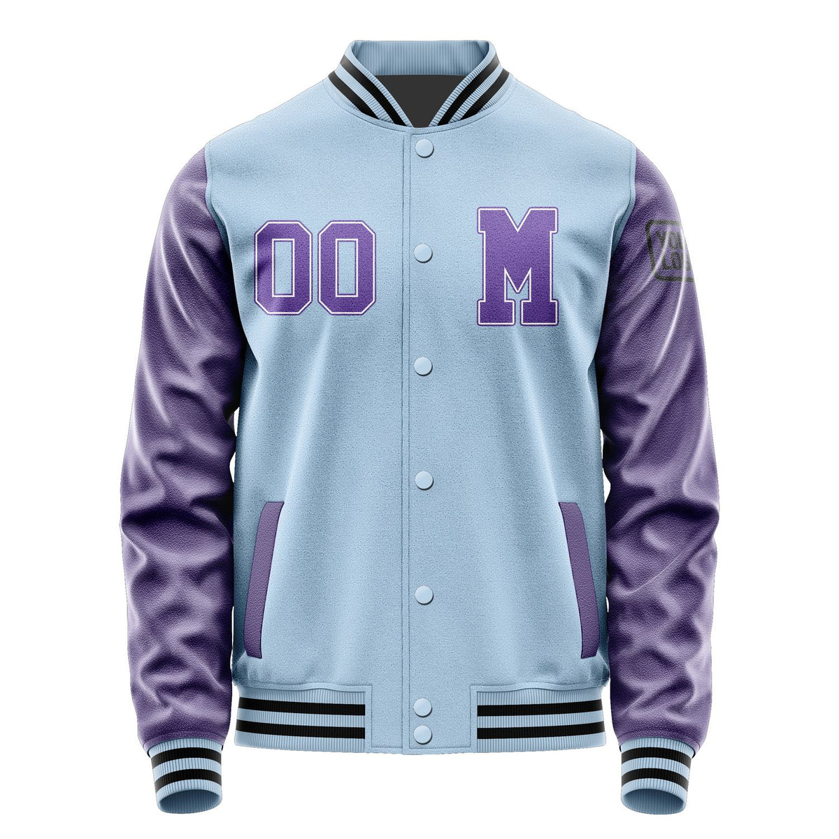 Custom Light Blue Light Purple Jacket Jb0808230817231817