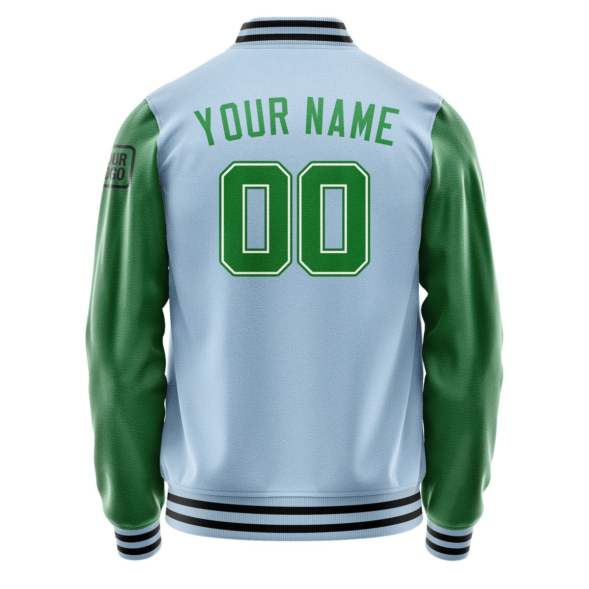 Custom Light Blue Emerald Green Jacket Jb0808240817241817