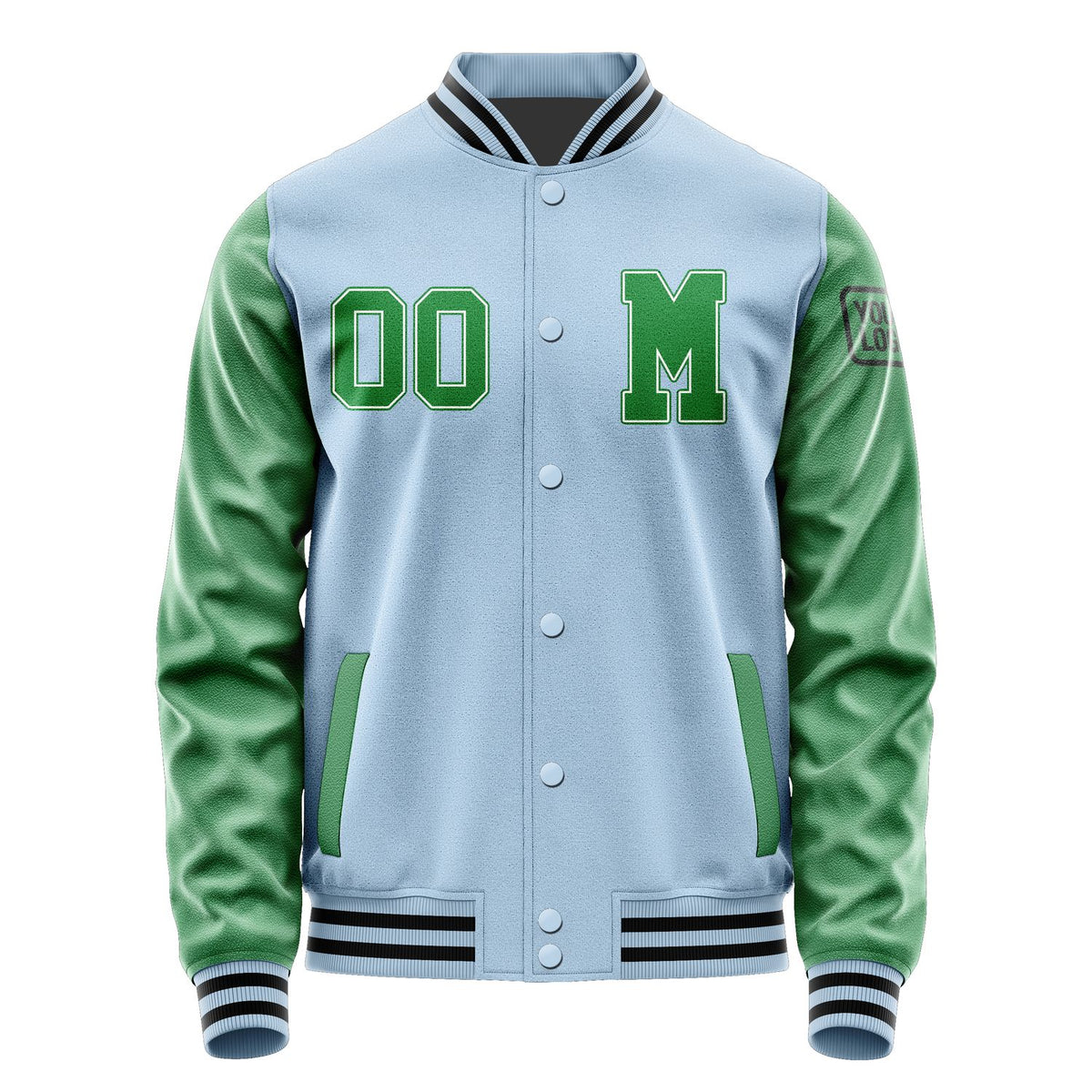 Custom Light Blue Emerald Green Jacket Jb0808240817241817