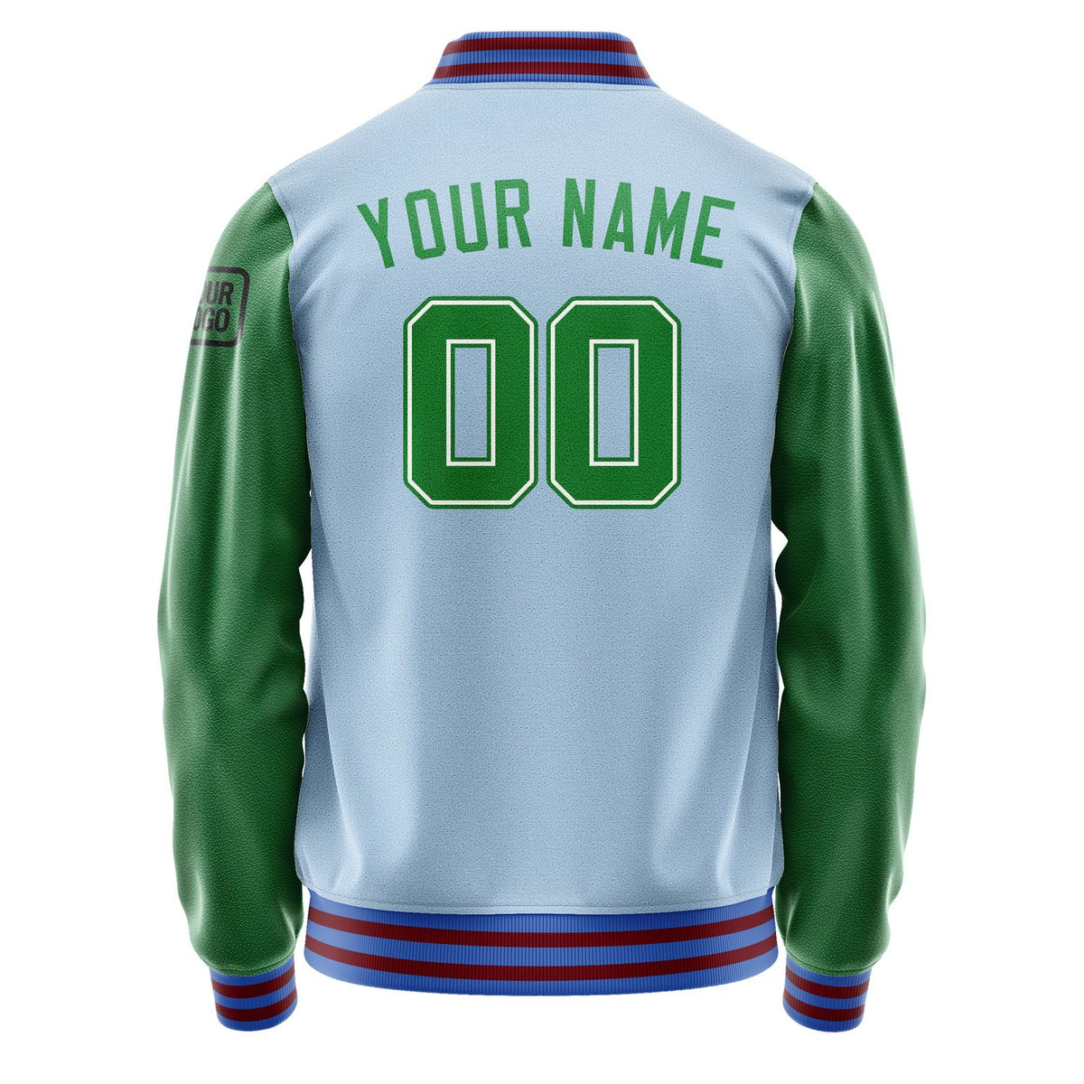 Custom Light Blue Emerald Green Jacket Jb0808240915241817