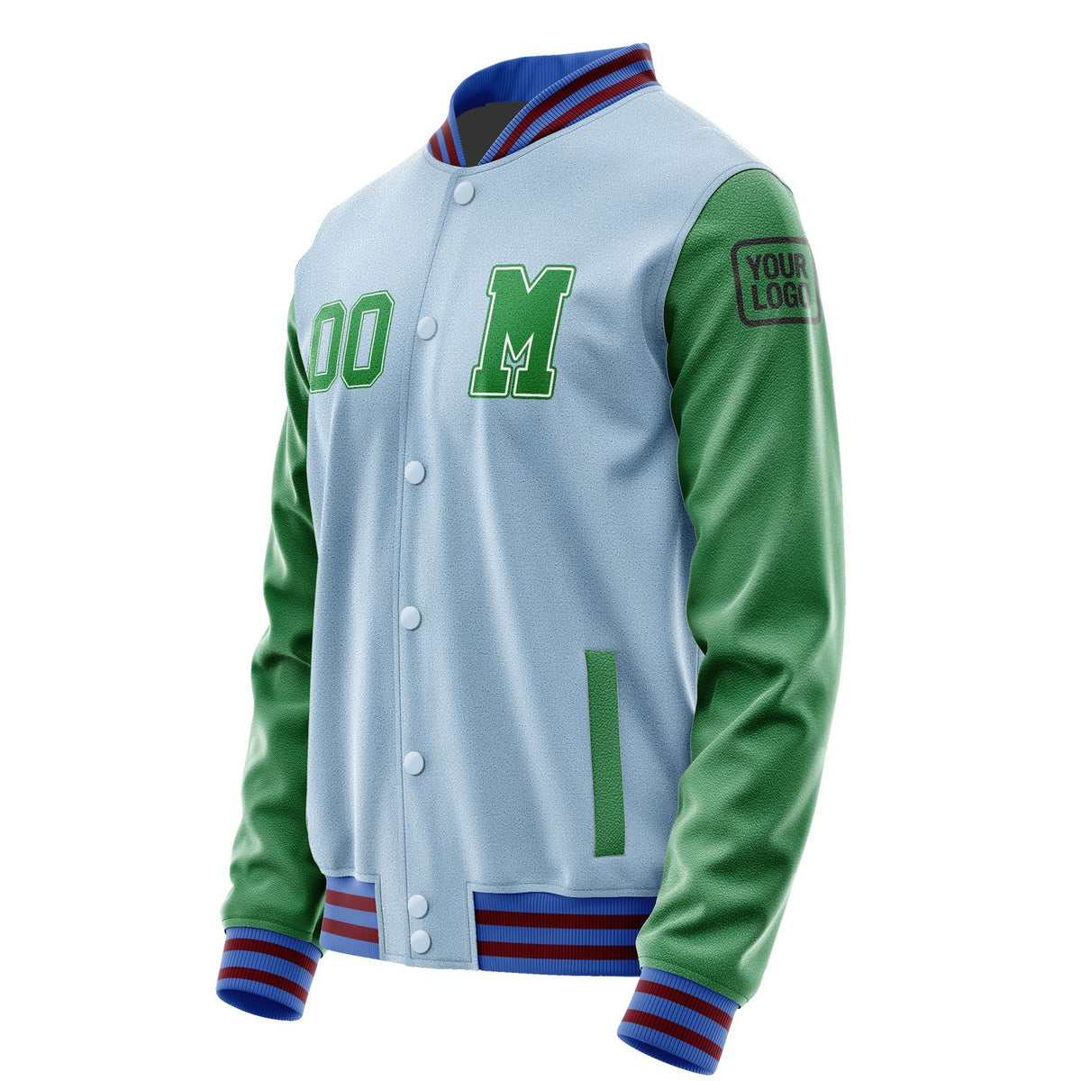 Custom Light Blue Emerald Green Jacket Jb0808240915241817