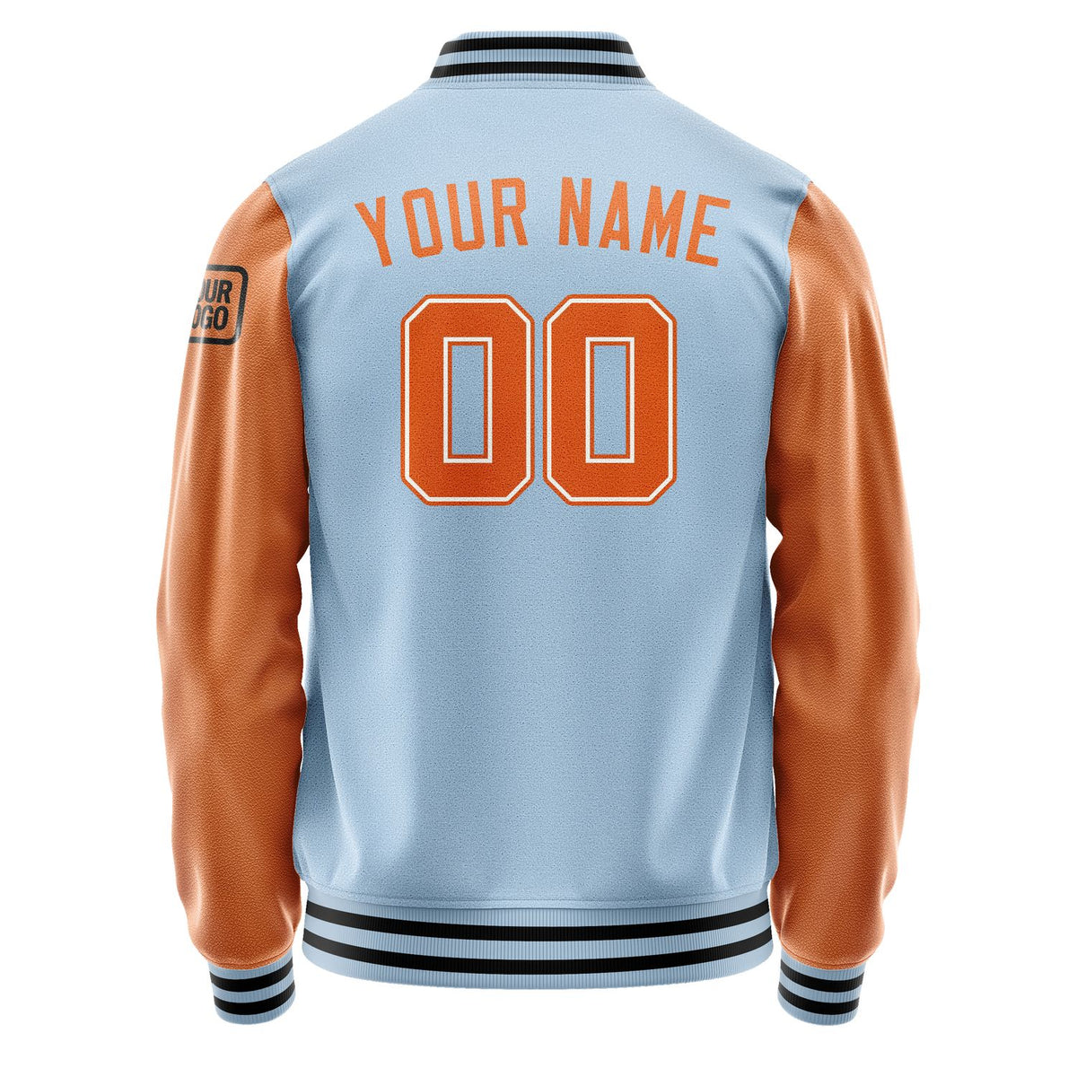 Custom Light Blue Orange Jacket Jb0808280817281817