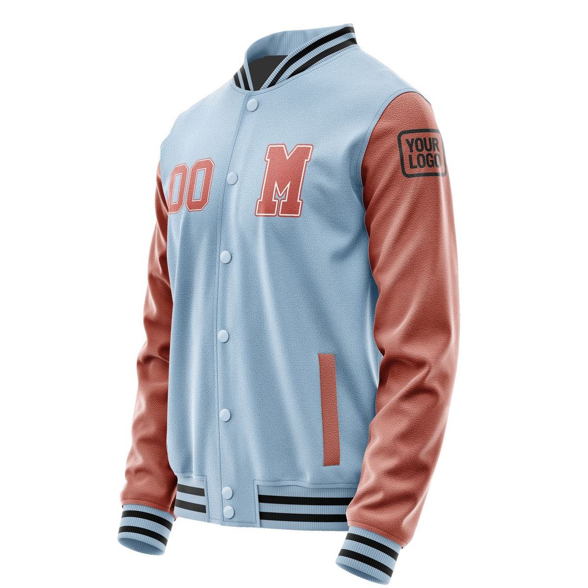 Custom Light Blue Copper Rose Jacket Jb0808290817291817