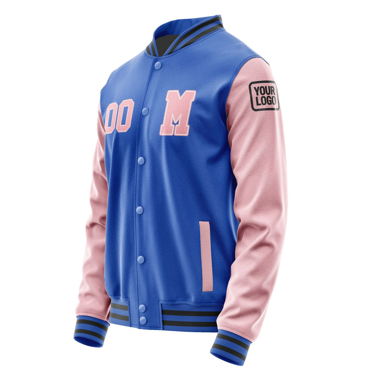 Custom Sky Blue Light Pink Jacket Jb0909210920211817