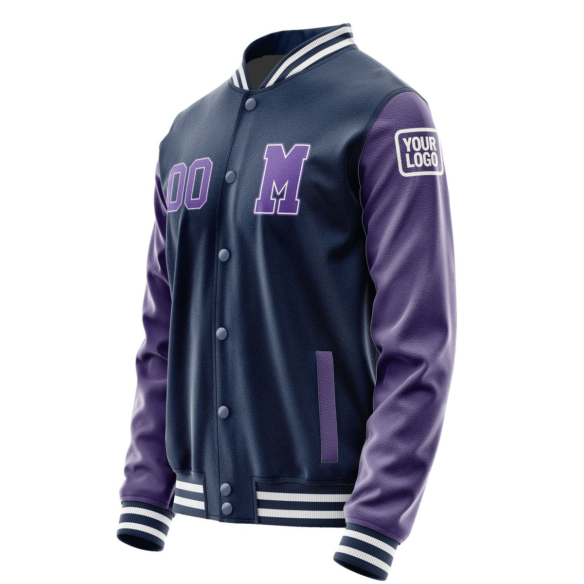 Custom Blue Light Purple Jacket Jb1010231018231818