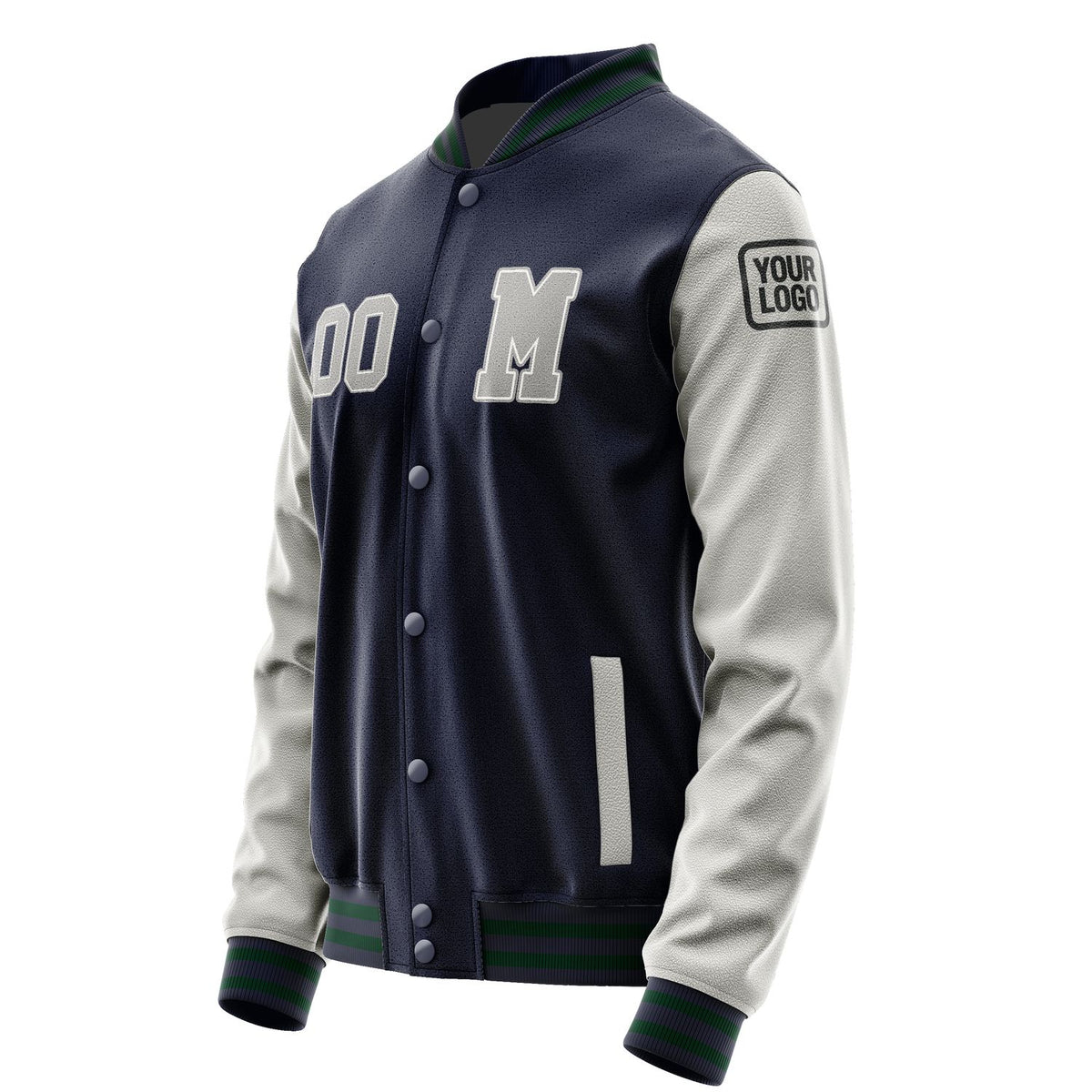 Custom Navy Gray Jacket Jb1111041105041817