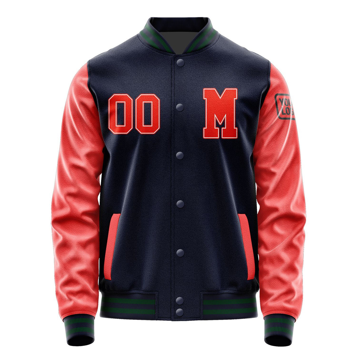 Custom Navy Orange Red Jacket Jb1111121105121817