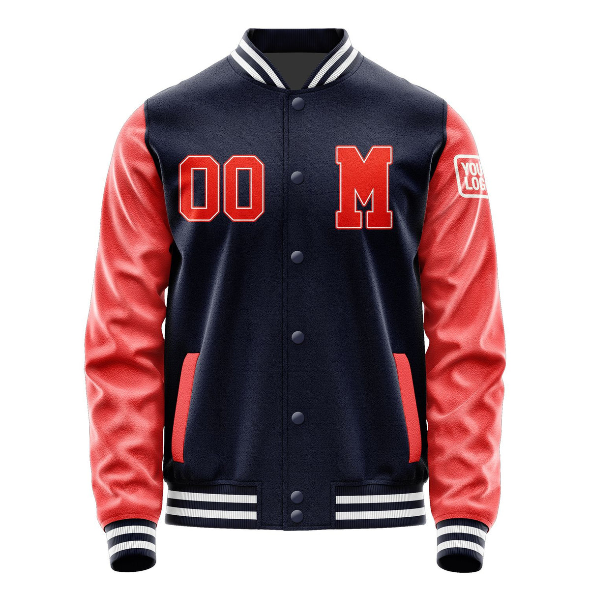 Custom Navy Orange Red Jacket Jb1111121118121818