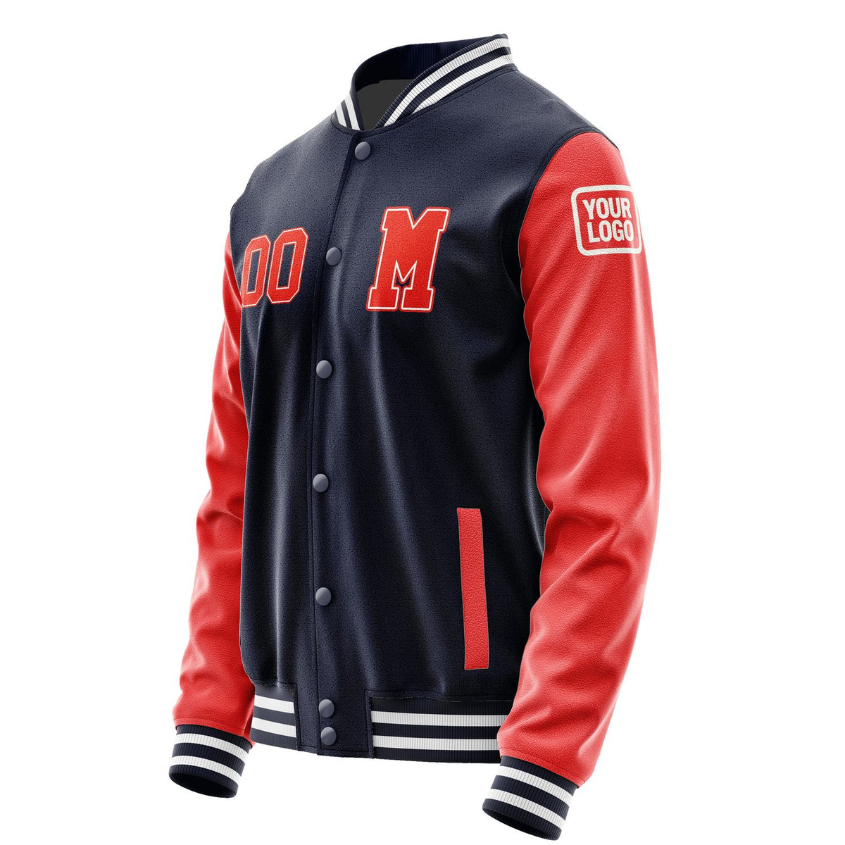 Custom Navy Orange Red Jacket Jb1111121118121818