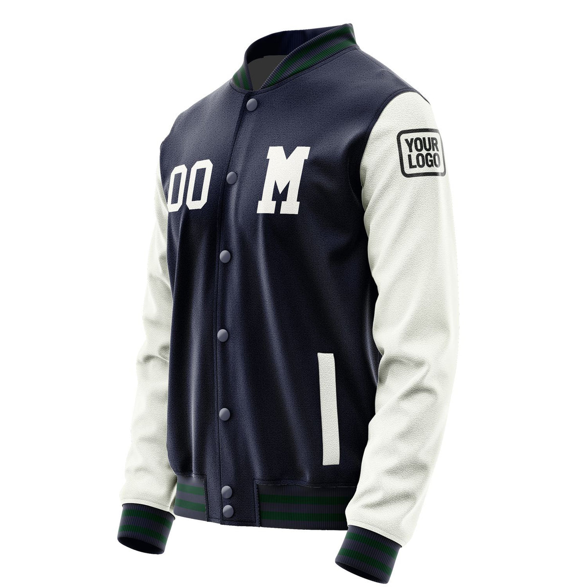 Custom Navy White Jacket Jb1111181105181817