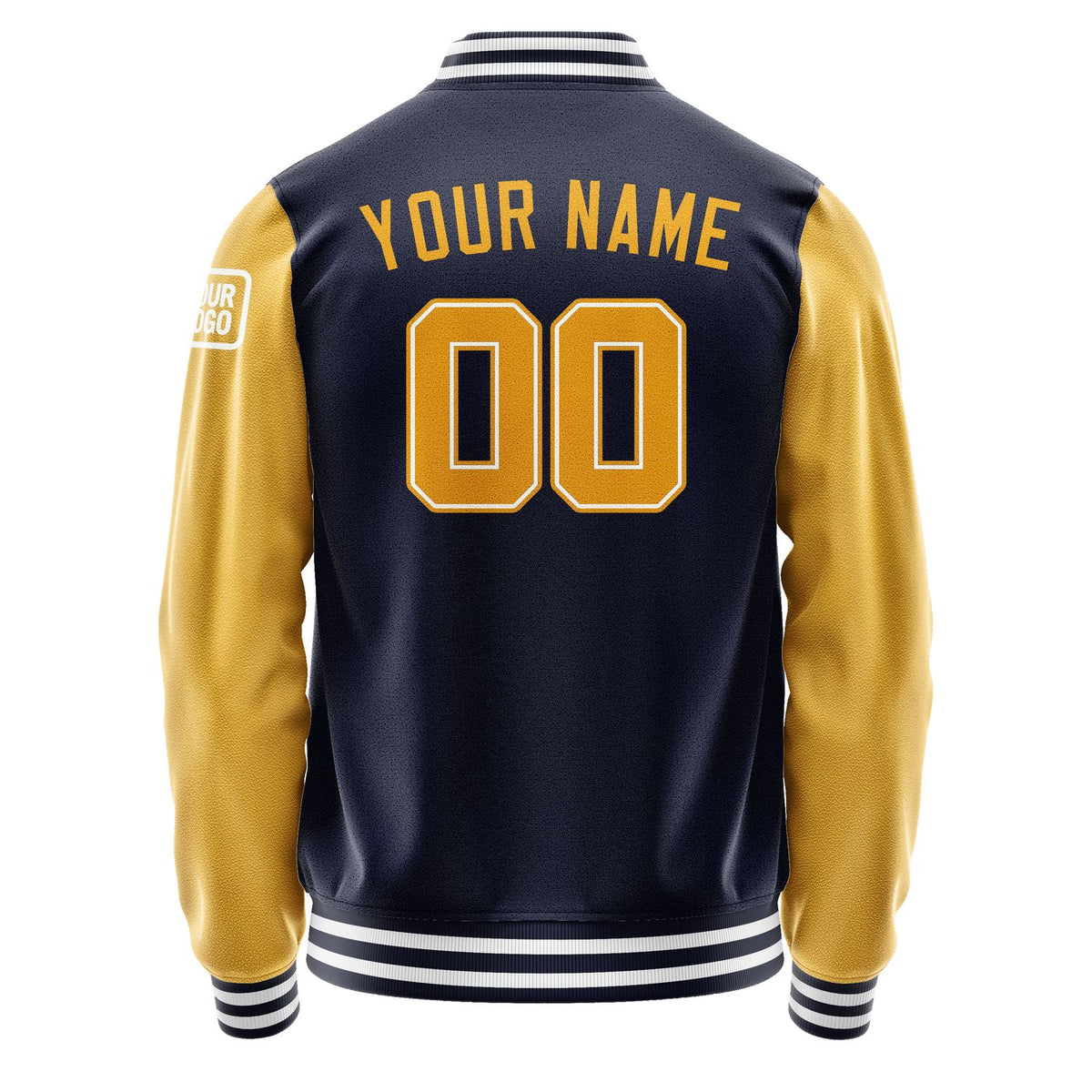 Custom Navy Yellow Jacket Jb1111191118191818