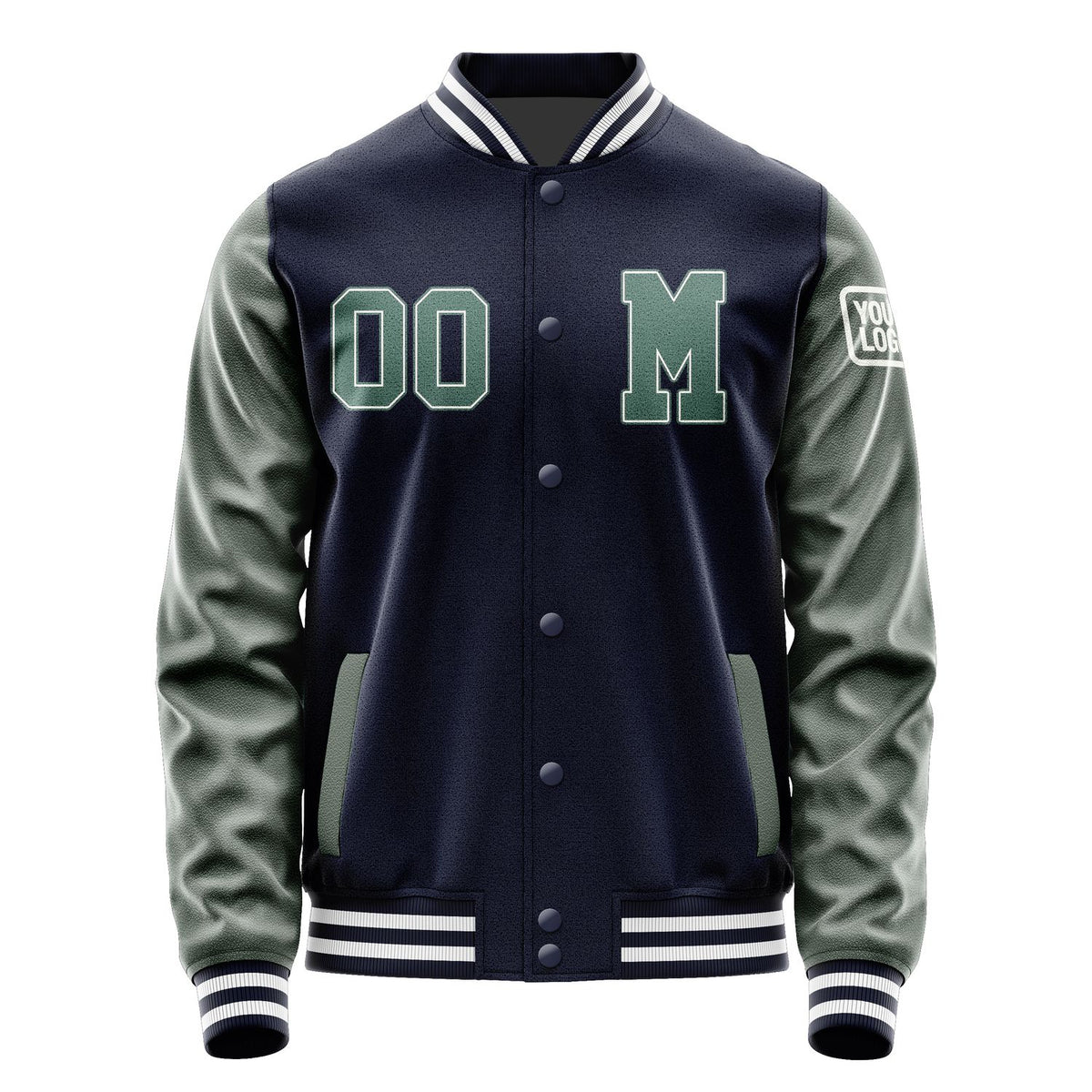 Custom Navy Blue Green Jacket Jb1111271118271818