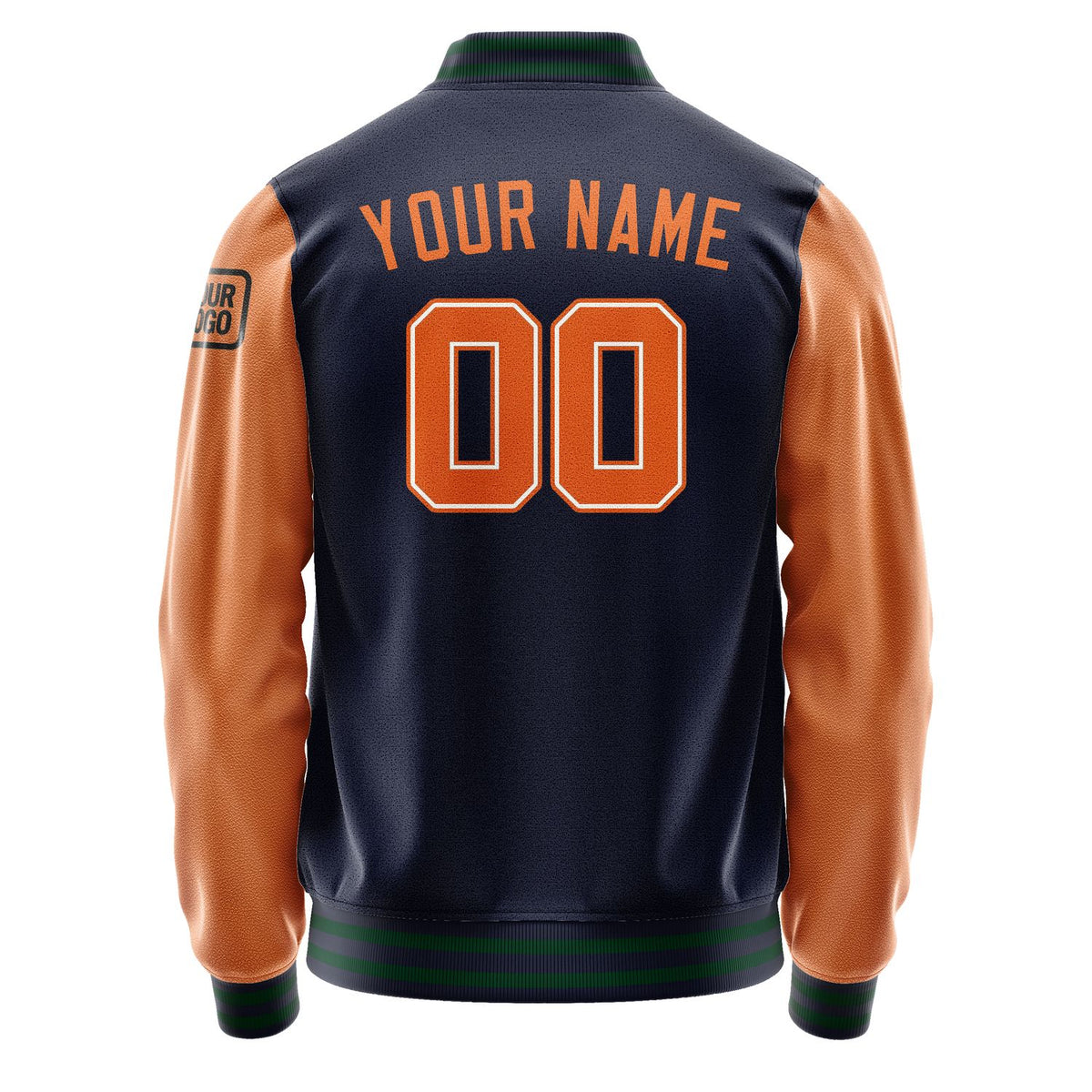 Custom Navy Orange Jacket Jb1111281105281817