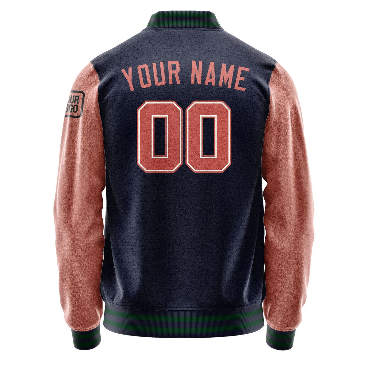 Custom Navy Copper Rose Jacket Jb1111291105291817