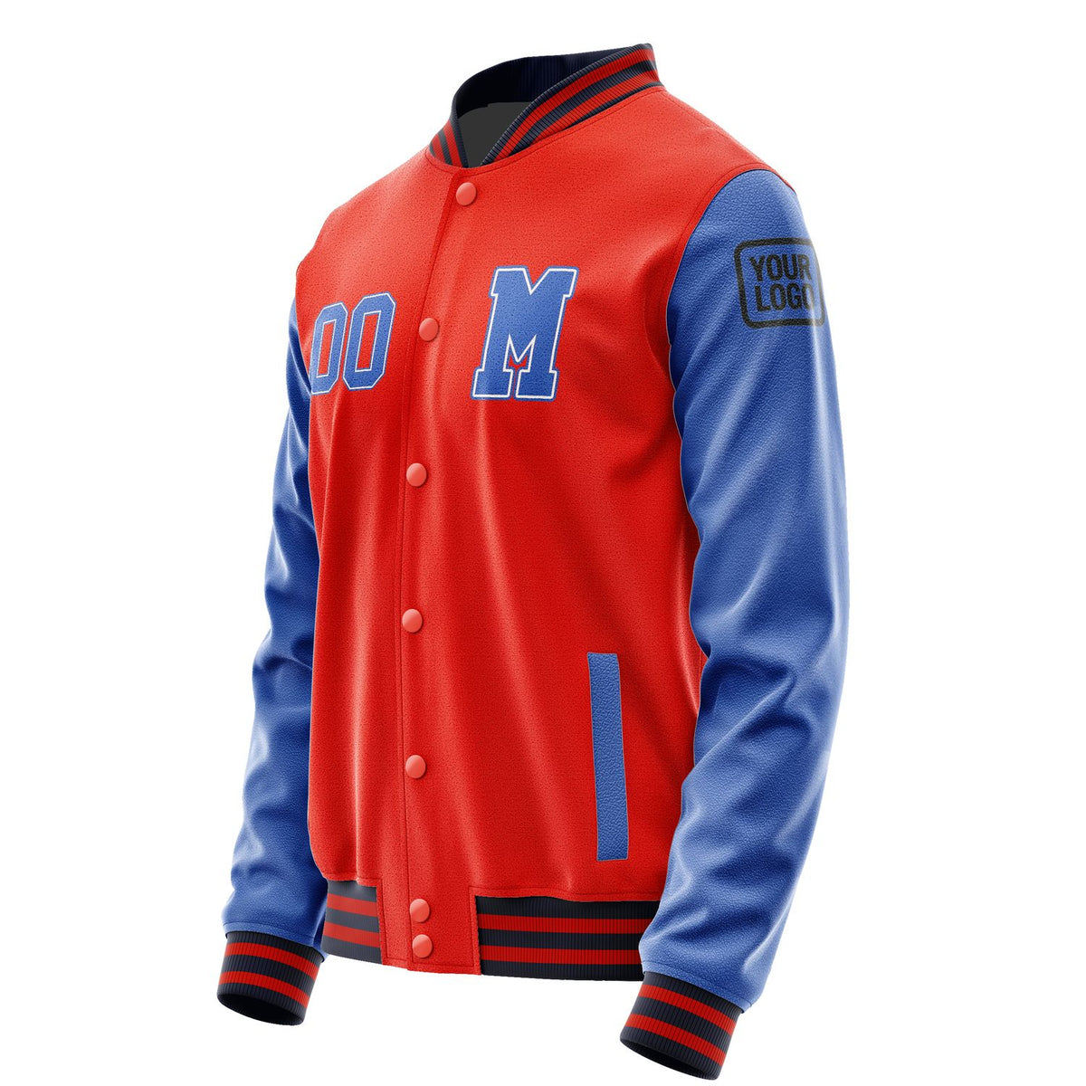 Custom Orange Red Sky Blue Jacket Jb1212091112091817