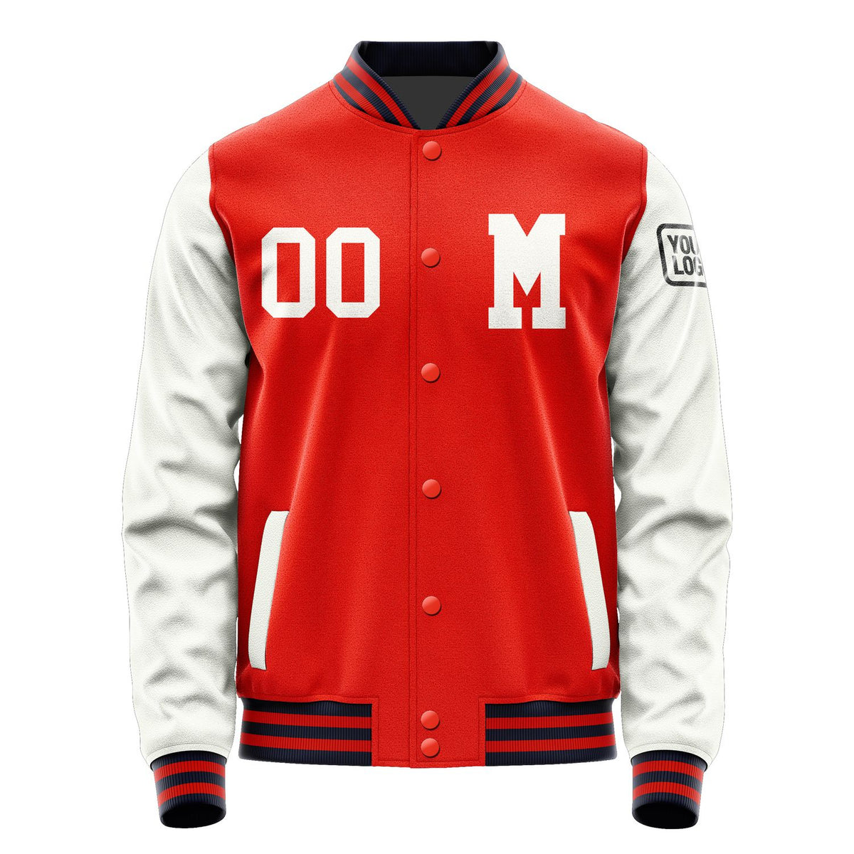 Custom Orange Red White Jacket Jb1212181112181817