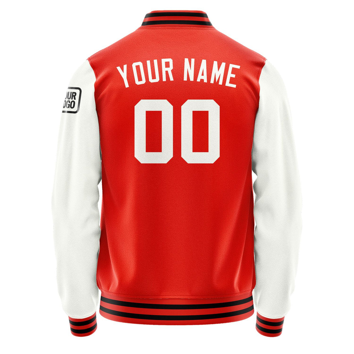 Custom Orange Red White Jacket Jb1212181217181817