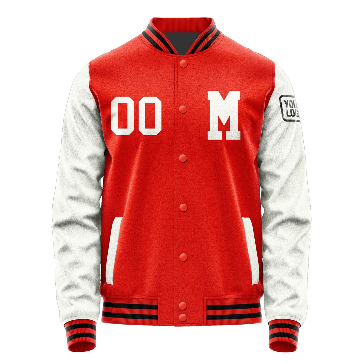 Custom Orange Red White Jacket Jb1212181217181817